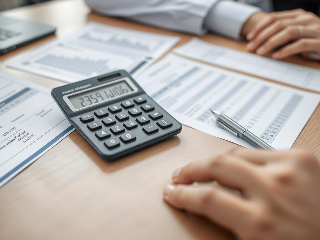 Kalkulator i dokumenty finansowe - obliczanie kryterium dochodowego do becikowego