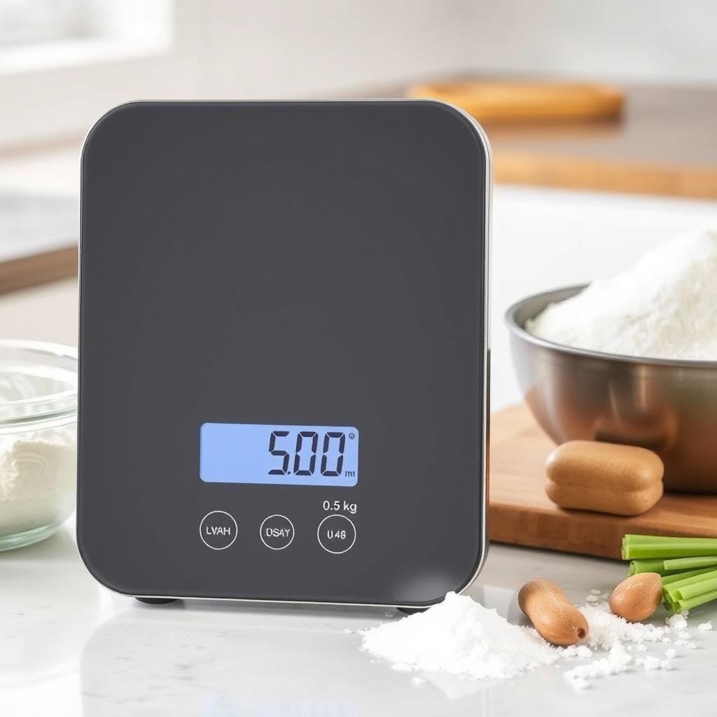 Wizualne przedstawienie 500 gram ile to kg na wadze kuchennej